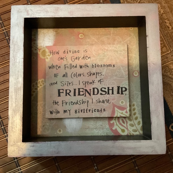 Christine Mason MILLER 10x10” wall hanging.  H185 - Picture 1 of 3